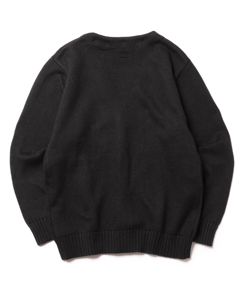 MR.OLIVE/12G POLYESTER KNIT / PLAIN STITCHING CARDIGAN ミスターオリーブ/12ゲージポリエステルニット / カーディガン)